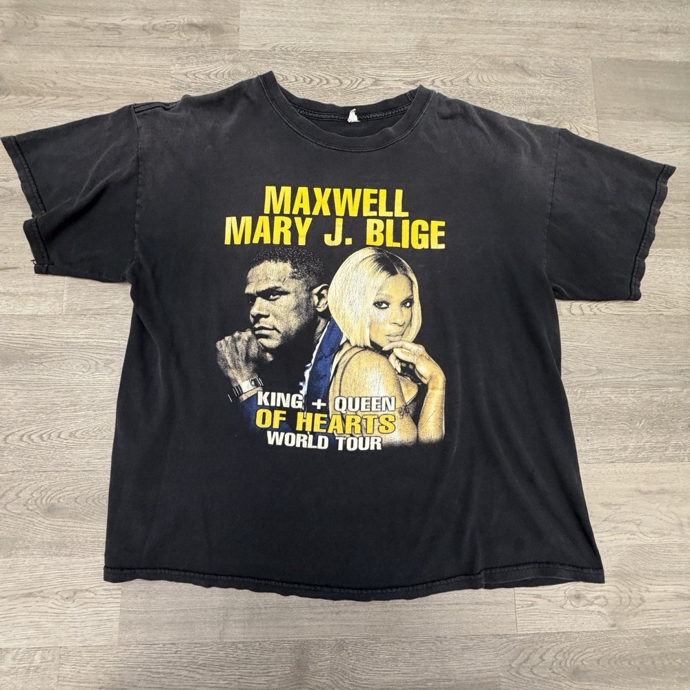 Maxwell Mary J Blige T Shirt Mens 2XL King Queen Hearts 2016 Tour Concert